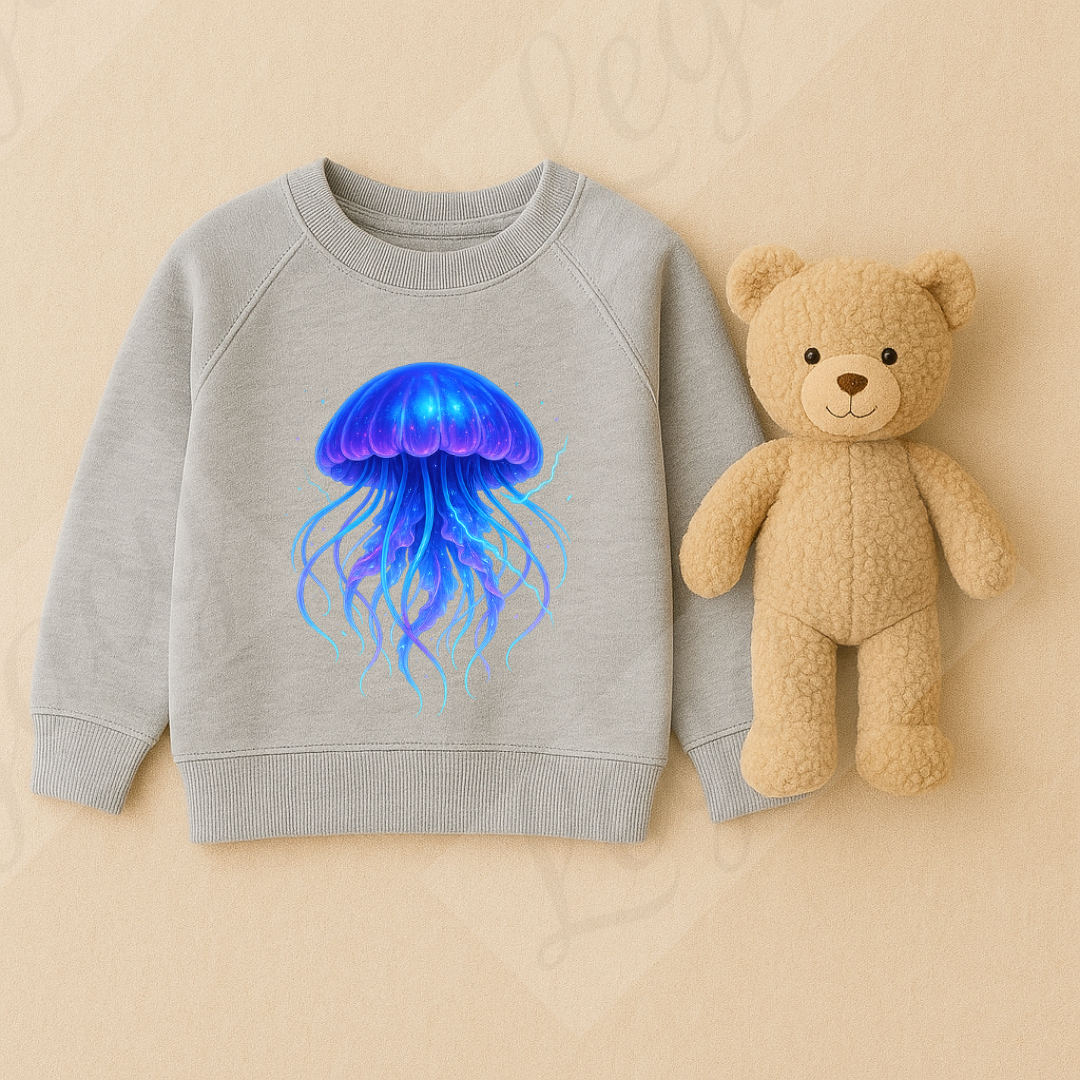 Sweatshirt Galaxy Jellyfish-Hell Grau
