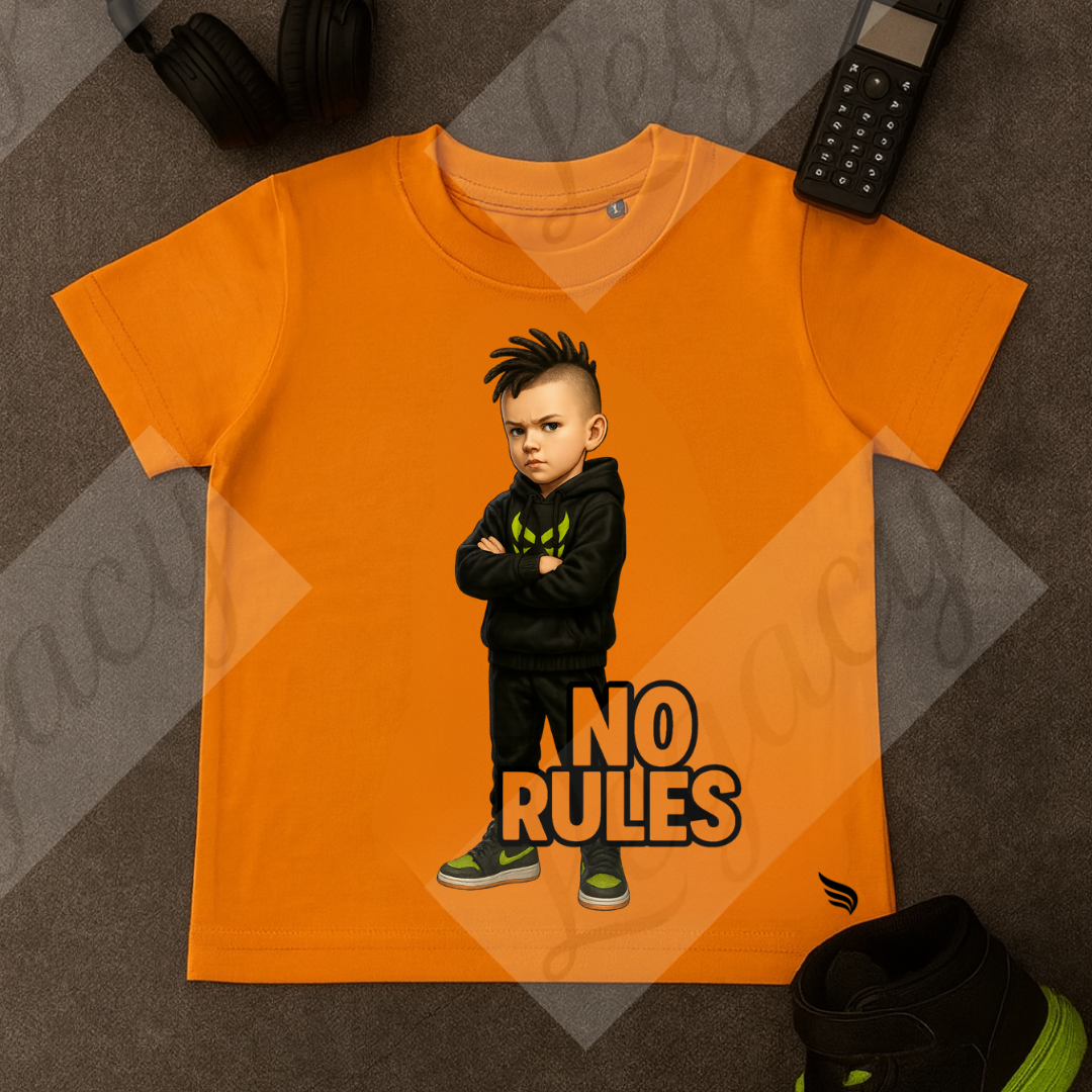 No Rules-Kinder T-Shirt-Hochwertiger DTF Print/Größen 86-128 - Adi-Alex-Legacy