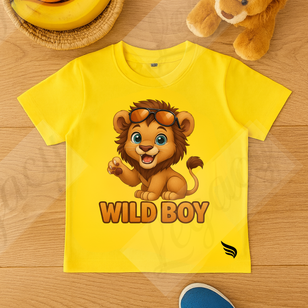 Wild Boy-Kinder T-Shirt-Hochwertiger DTF Print/Größen 86-128 - Adi-Alex-Legacy