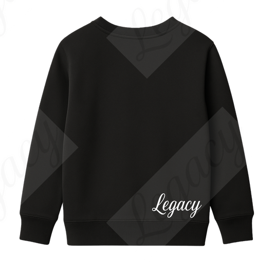 Kinder Sweatshirt aus Baumwolle Schwarz