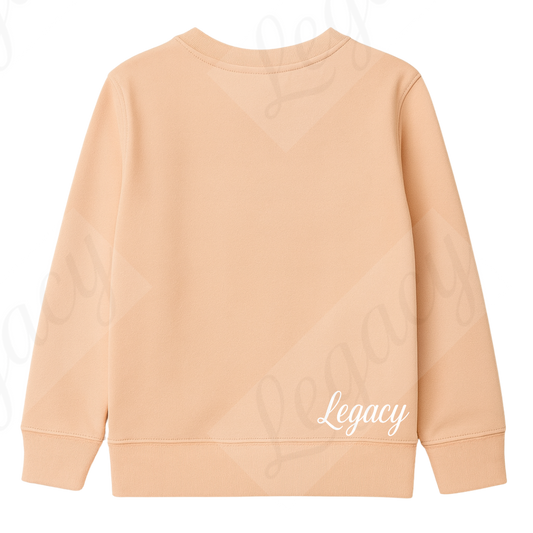 Kinder Sweatshirt aus Baumwollw Peach/Rosa