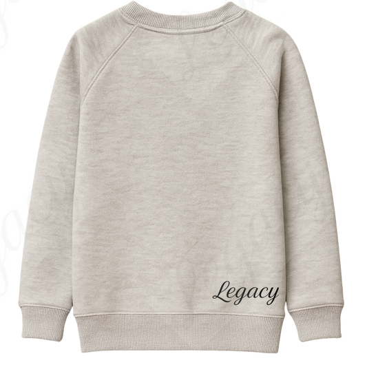 Kinder Sweatshirt aus Baumwolle Hellgrau