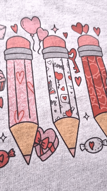 Kinder Sweatshirt Herzstifte Hellgrau