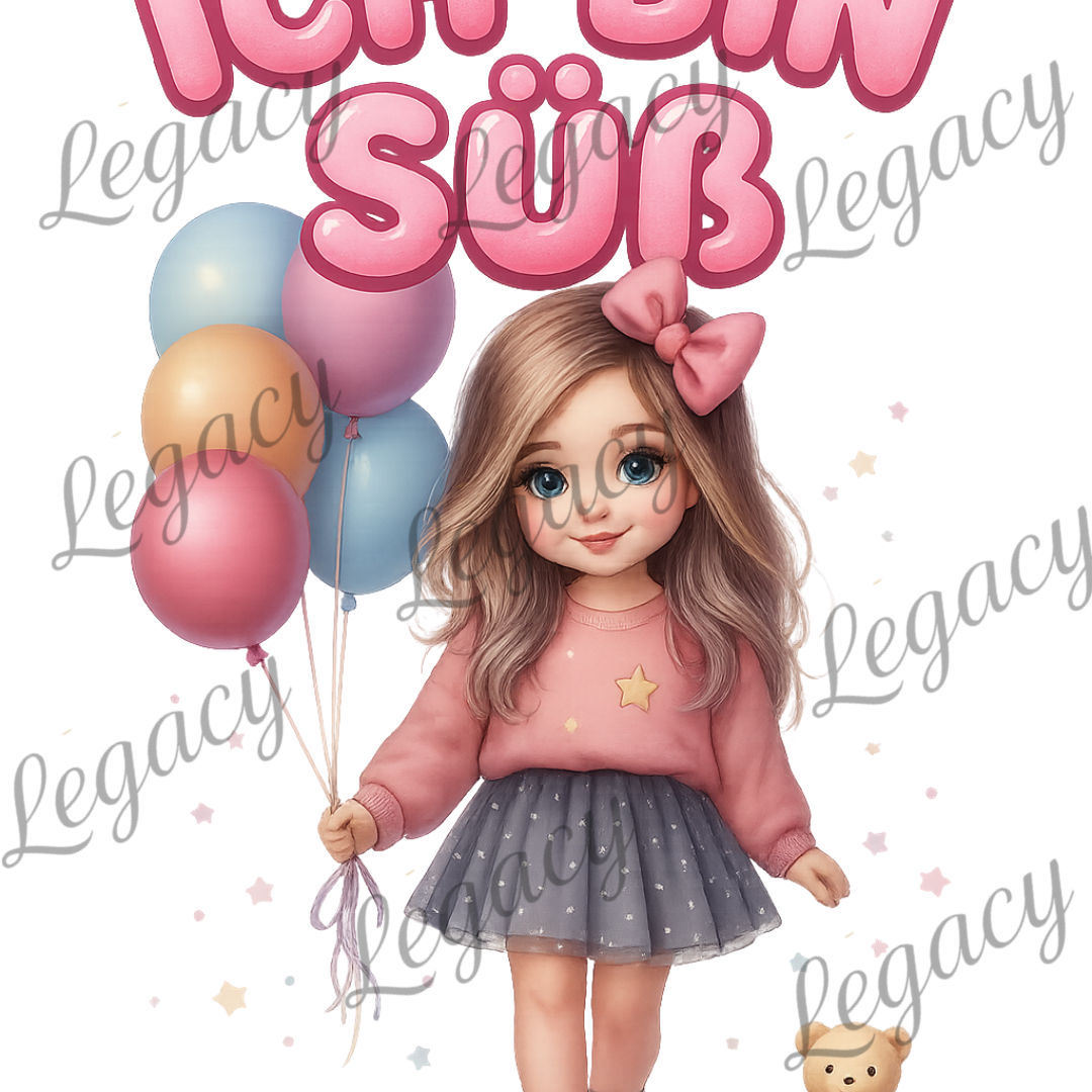 Ich bin Süß-Kinder T-Shirt-Hochwertiger DTF Print/Größen 86-128 - Adi-Alex-Legacy