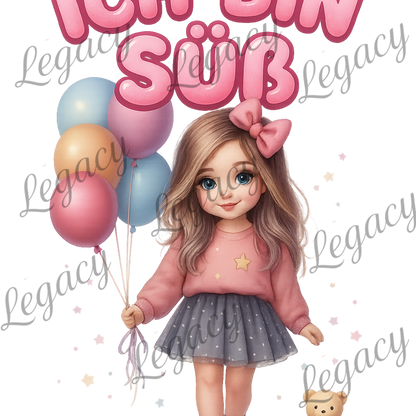 Ich bin Süß-Kinder T-Shirt-Hochwertiger DTF Print/Größen 86-128 - Adi-Alex-Legacy