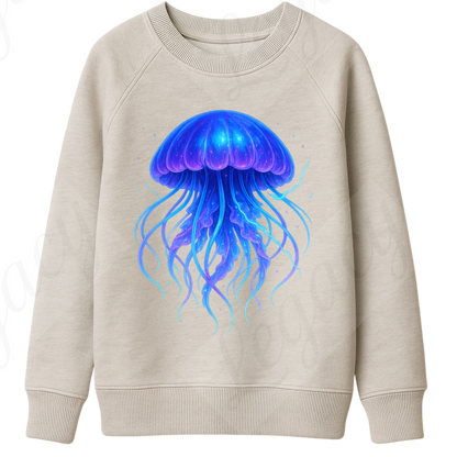 Sweatshirt Galaxy Jellyfish-Hell Grau