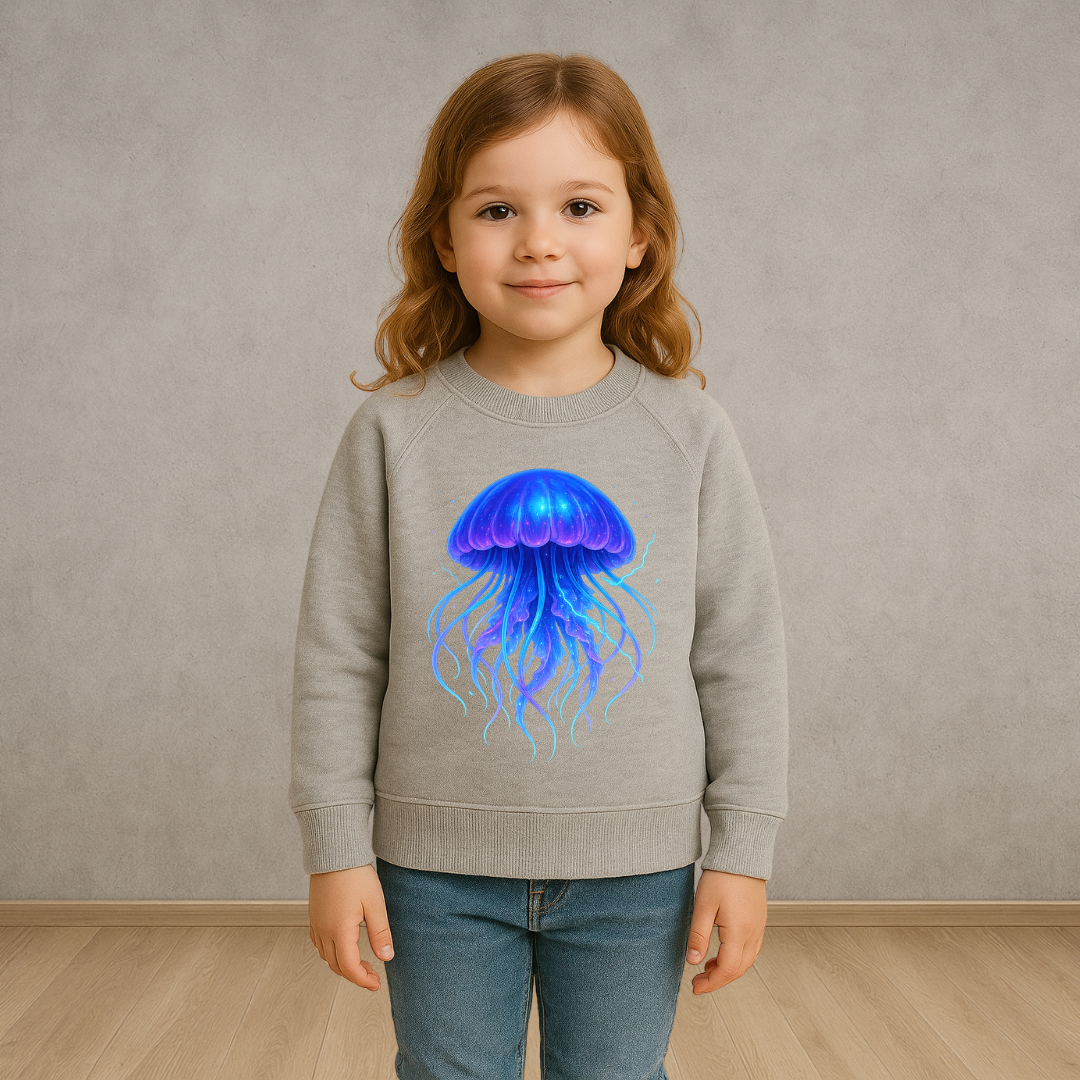 Sweatshirt Galaxy Jellyfish-Hell Grau