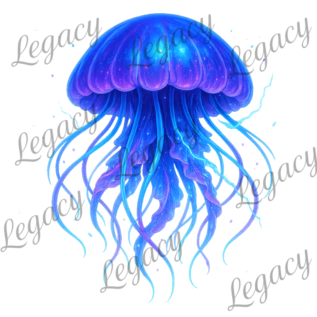 Sweatshirt Galaxy Jellyfish-Hell Grau