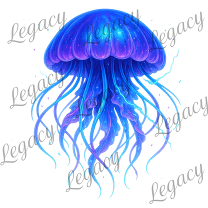 Sweatshirt Galaxy Jellyfish-Hell Grau