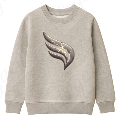 Broken Wing Reborn Grau-Kinder Sweatshirt-Hochwertiger DTF Print/Weiche Baumwolle - Adi-Alex-Legacy