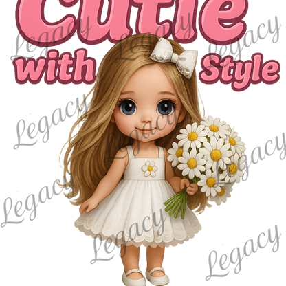 Cutie with Style-Kinder T-Shirt-Hochwertiger DTF Print/Größen 86-128 - Adi-Alex-Legacy