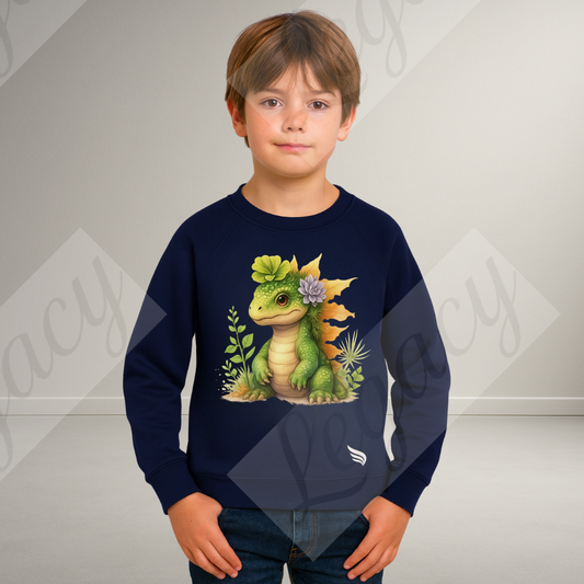 Dino-Kinder Sweatshirt-Hochwertiger DTF Print/Weiche Baumwolle - Adi-Alex-Legacy