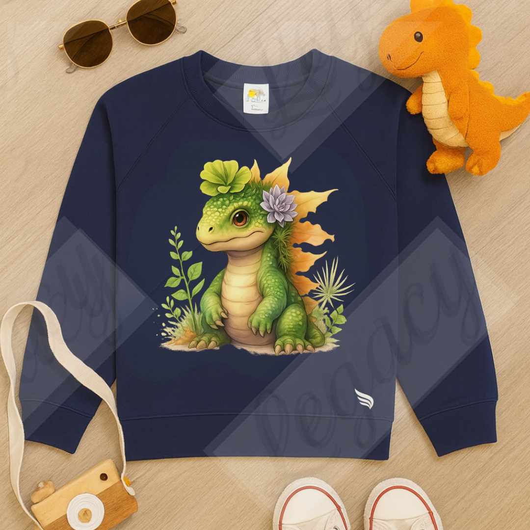 Dino-Kinder Sweatshirt-Hochwertiger DTF Print/Weiche Baumwolle - Adi-Alex-Legacy