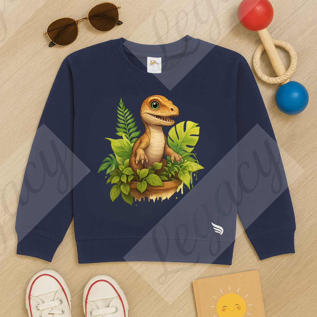 Legacy Dino-Kinder Sweatshirt-Hochwertiger DTF Print/Weiche Baumwolle - Adi-Alex-Legacy