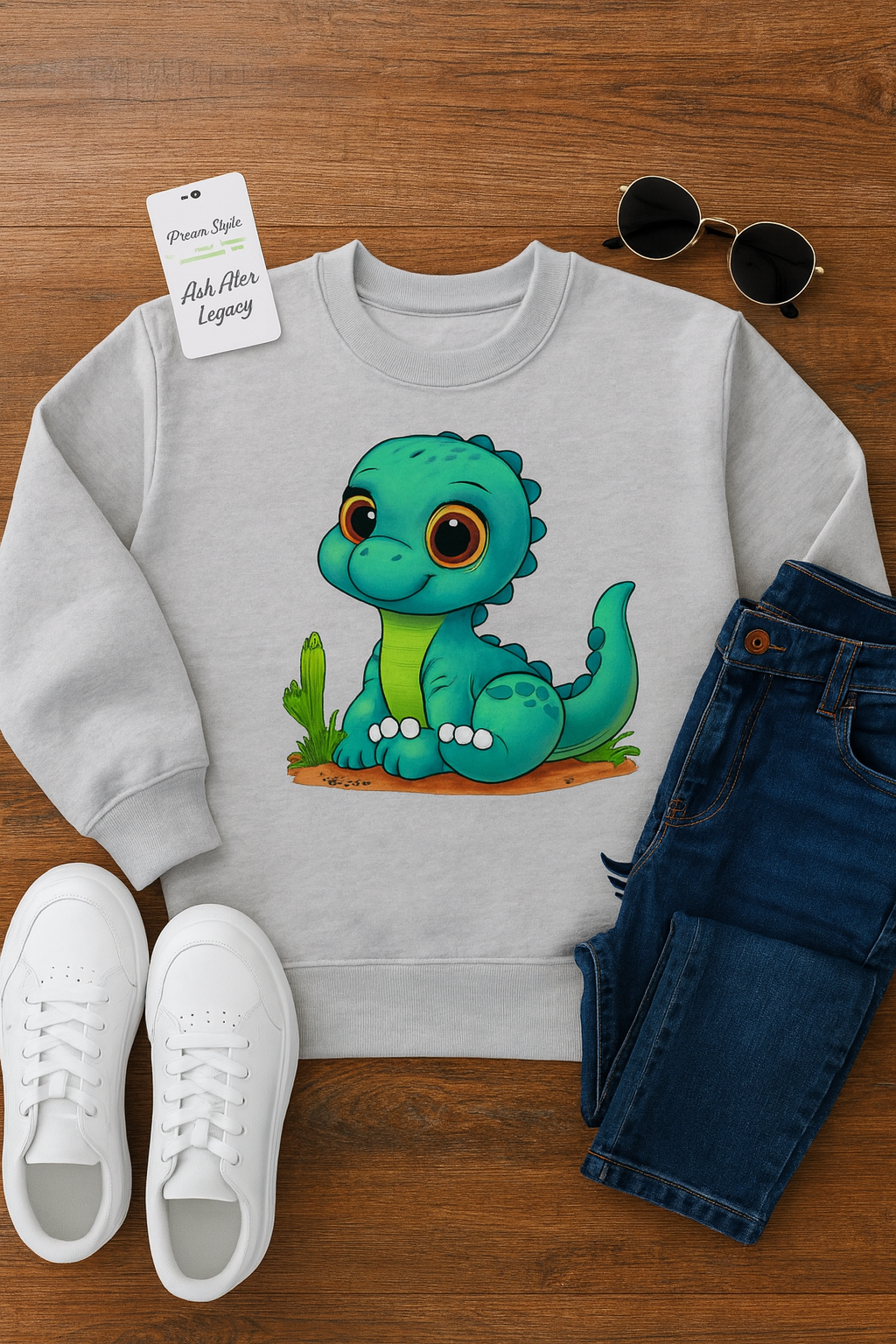 Dinos sind cool-Kinder Sweatshirt-Hochwertiger DTF Print/Weiche Baumwolle - Adi-Alex-Legacy