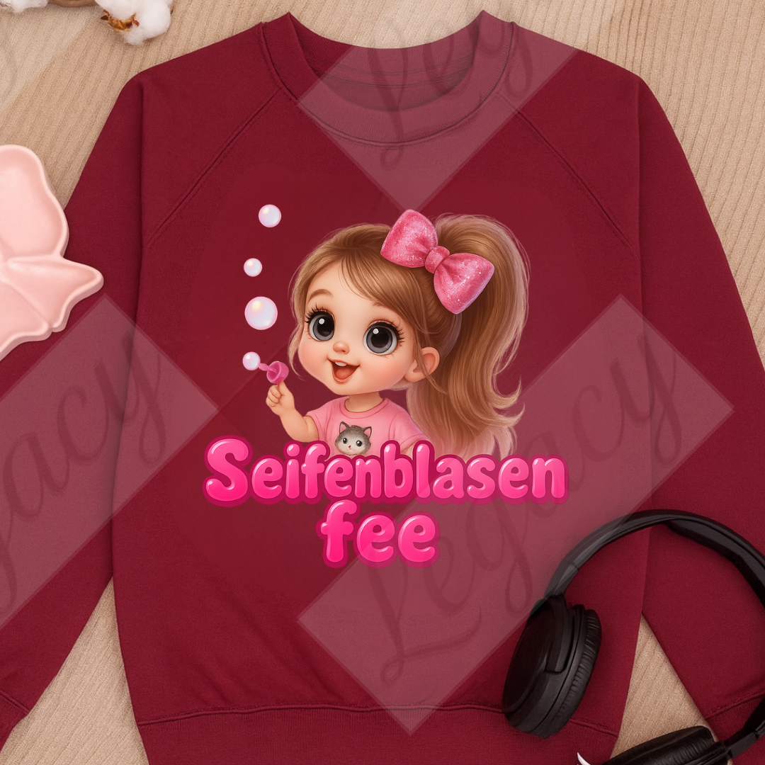 Seifenblasen Fee-Kinder Sweatshirt-Hochwertiger DTF Print/Weiche Baumwolle - Adi-Alex-Legacy