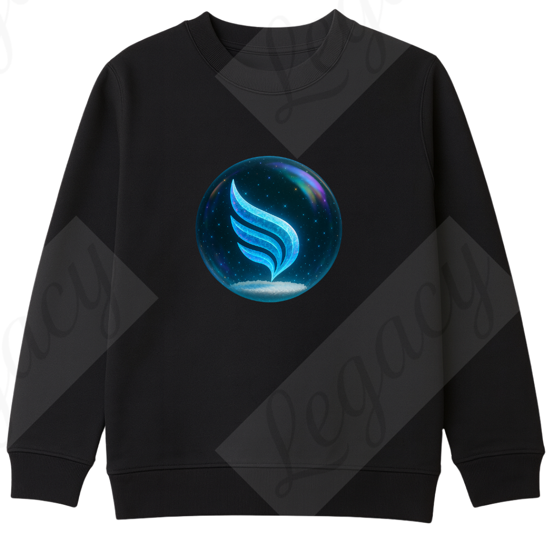 Frozen Legacy Sphere Dunkel Blau-luxus edition-Kinder Sweatshirt-Hochwertiger DTF Print/Weiche Baumwolle - Adi-Alex-Legacy