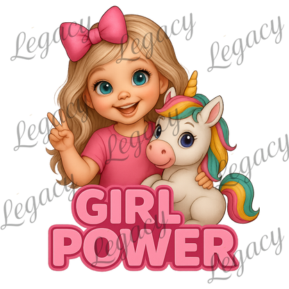 Girl Power-Kinder Sweatshirt-Hochwertiger DTF Print/Weiche Baumwolle - Adi-Alex-Legacy