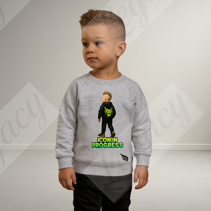 Ikon in Progress-Kinder Sweatshirt-Hochwertiger DTF Print/Weiche Baumwolle - Adi-Alex-Legacy