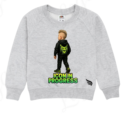 Ikon in Progress-Kinder Sweatshirt-Hochwertiger DTF Print/Weiche Baumwolle - Adi-Alex-Legacy