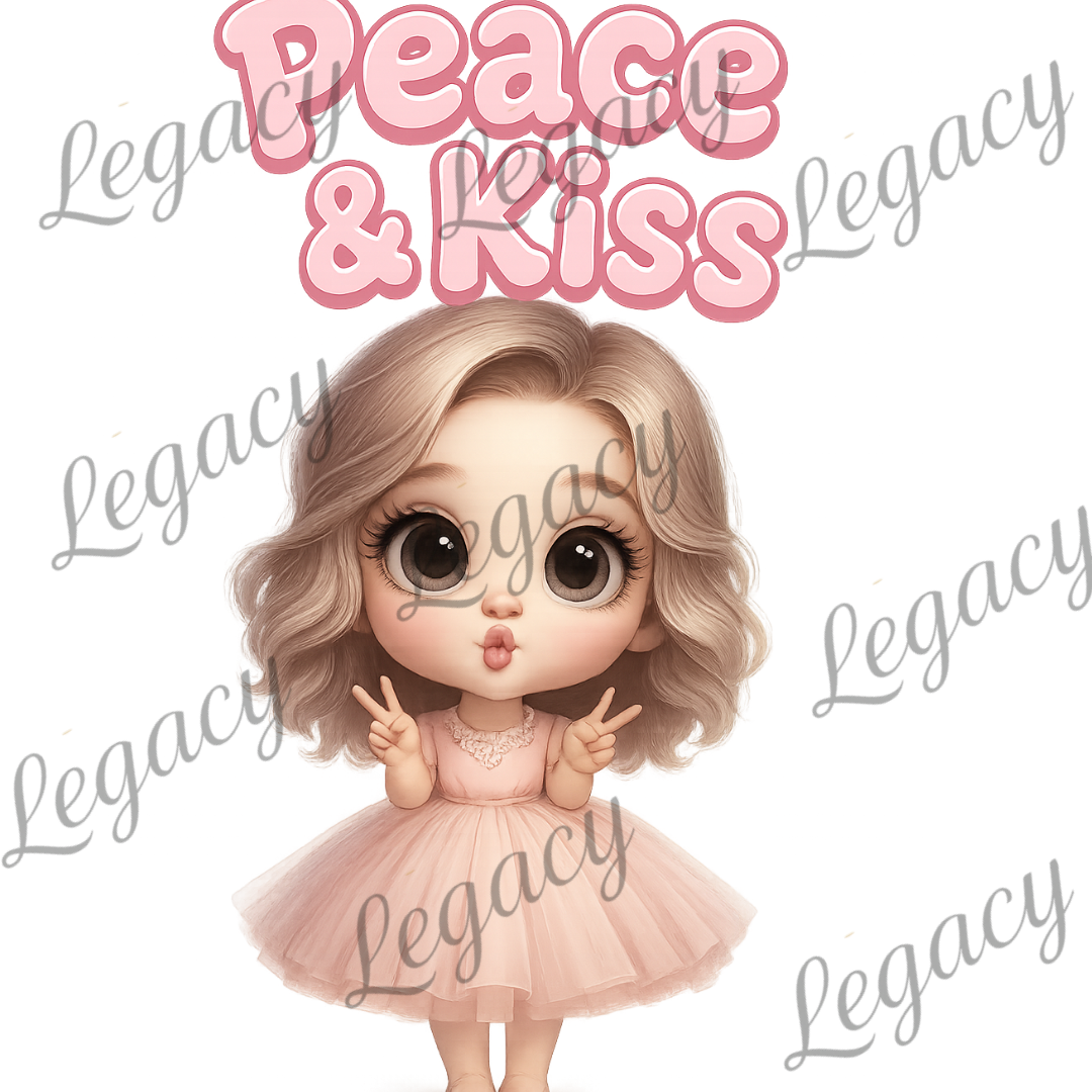 Kiss & Peace-Kinder Sweatshirt-Hochwertiger DTF Print/Weiche Baumwolle - Adi-Alex-Legacy