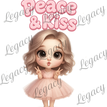 Kiss & Peace-Kinder Sweatshirt-Hochwertiger DTF Print/Weiche Baumwolle - Adi-Alex-Legacy