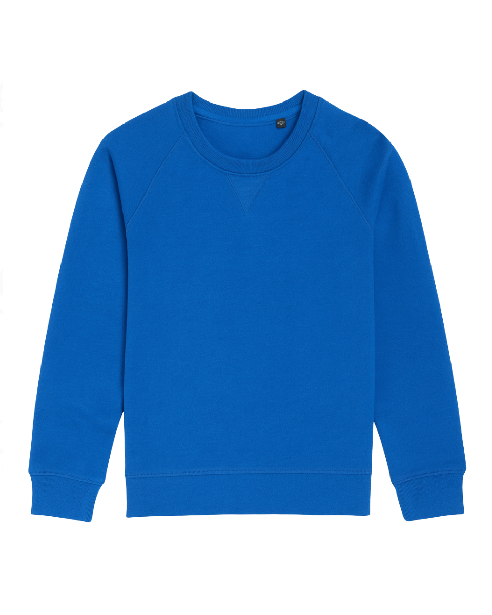 Kinder Sweatshirt Herzen aus Baumwolle Blau