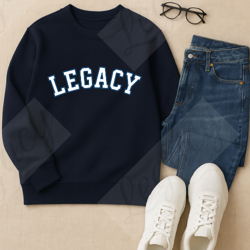 Legacy Dunkel Blau -Kinder Sweatshirt-Hochwertiger DTF Print/Weiche Baumwolle - Adi-Alex-Legacy