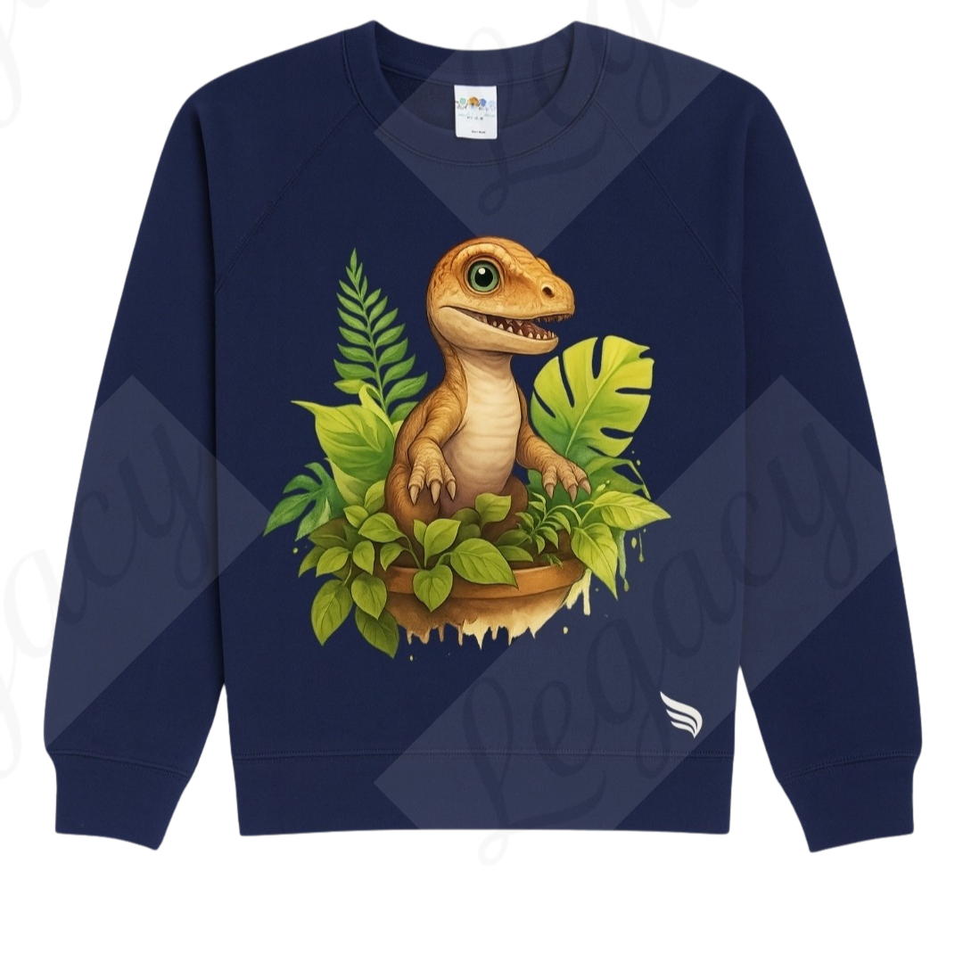Legacy Dino-Kinder Sweatshirt-Hochwertiger DTF Print/Weiche Baumwolle - Adi-Alex-Legacy