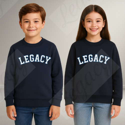 Legacy Dunkel Blau -Kinder Sweatshirt-Hochwertiger DTF Print/Weiche Baumwolle - Adi-Alex-Legacy