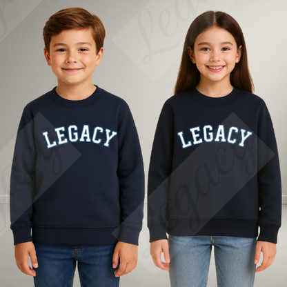 Legacy Dunkel Blau -Kinder Sweatshirt-Hochwertiger DTF Print/Weiche Baumwolle - Adi-Alex-Legacy