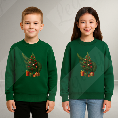 Legacy XMAS Edition Grün-Kinder Sweatshirt-Hochwertiger DTF Print/Weiche Baumwolle - Adi-Alex-Legacy