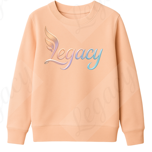 Legacy Girls Original Creamy Rosa-Kinder Sweatshirt-Hochwertiger DTF Print/Weiche Baumwolle - Adi-Alex-Legacy