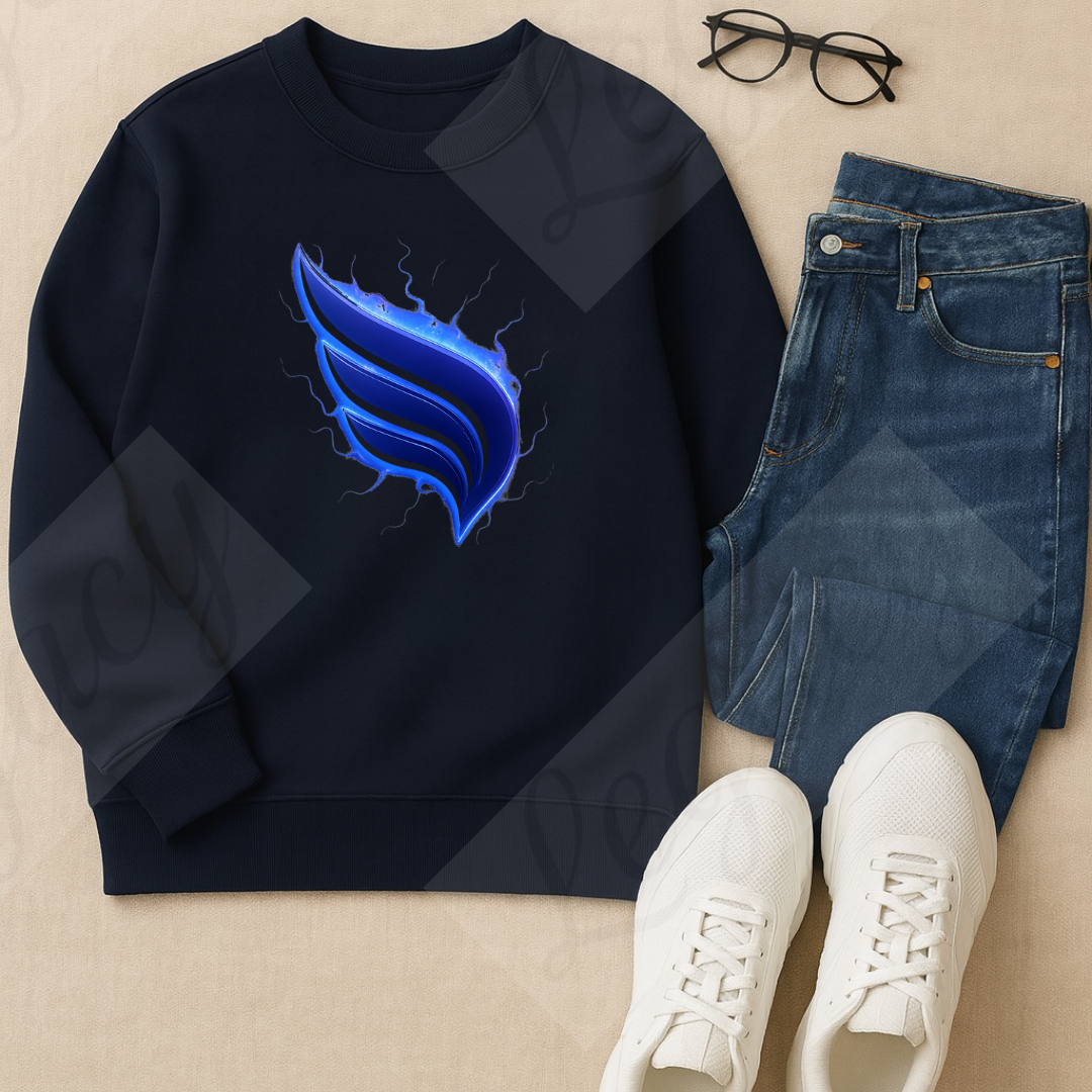 Power Legacy Dunkel Blau-Kinder Sweatshirt-Hochwertiger DTF Print/Weiche Baumwolle - Adi-Alex-Legacy