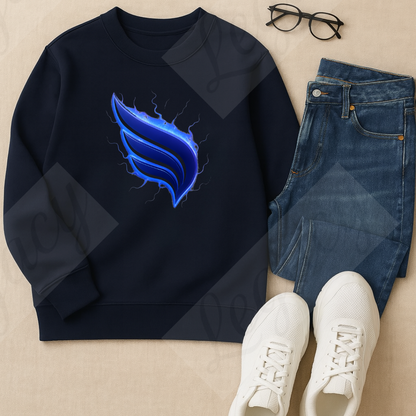 Power Legacy Dunkel Blau-Kinder Sweatshirt-Hochwertiger DTF Print/Weiche Baumwolle - Adi-Alex-Legacy