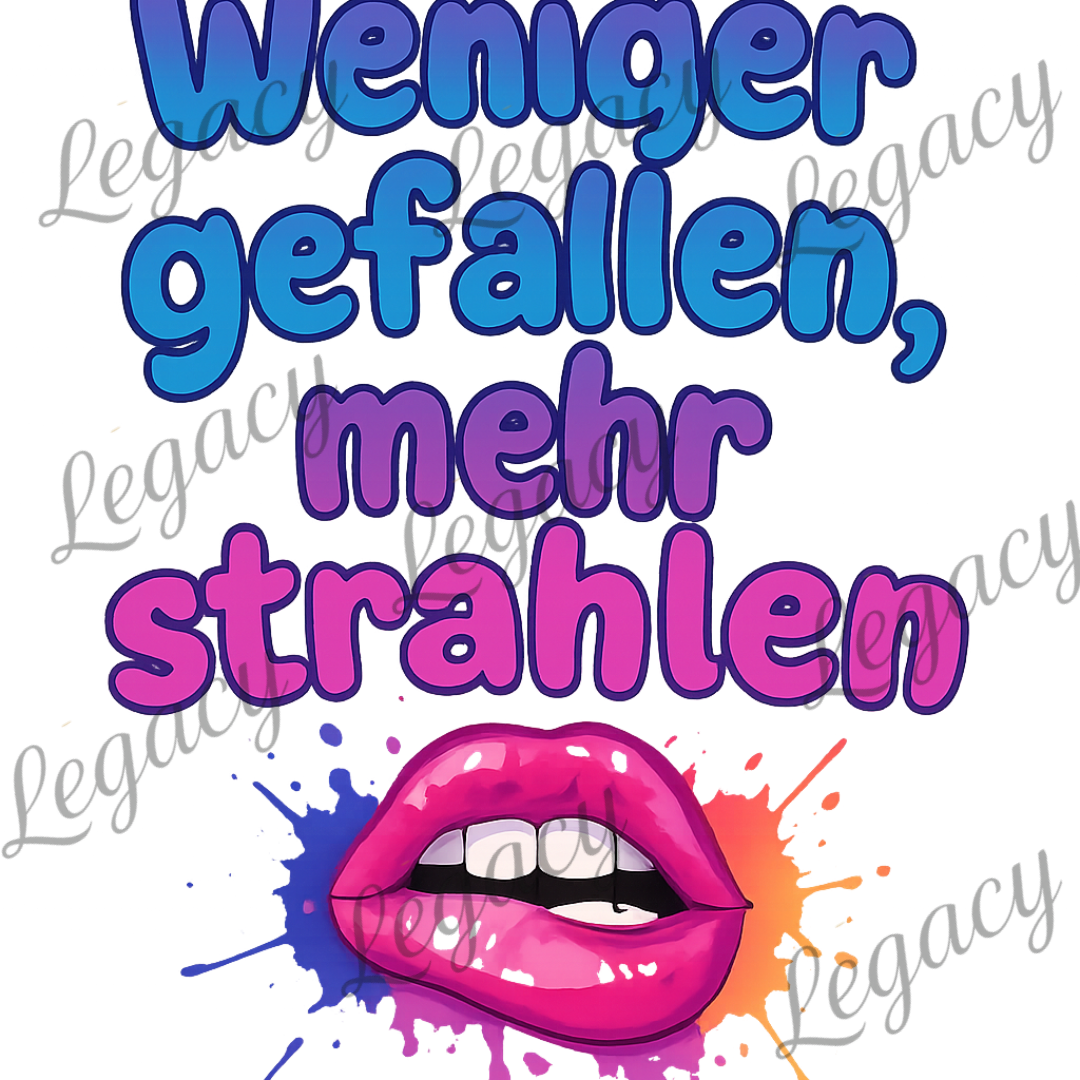 Mehr strahlen-Damen T-Shirt mit DTF Print - Adi-Alex-Legacy