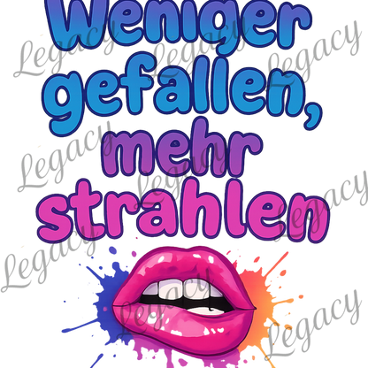 Mehr strahlen-Damen T-Shirt mit DTF Print - Adi-Alex-Legacy