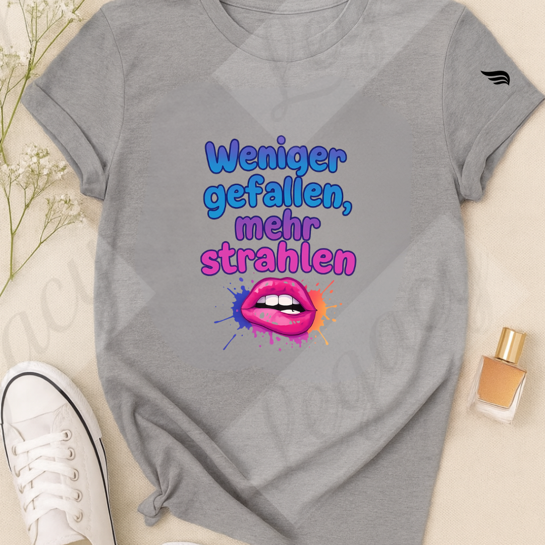 Mehr strahlen-Damen T-Shirt mit DTF Print - Adi-Alex-Legacy