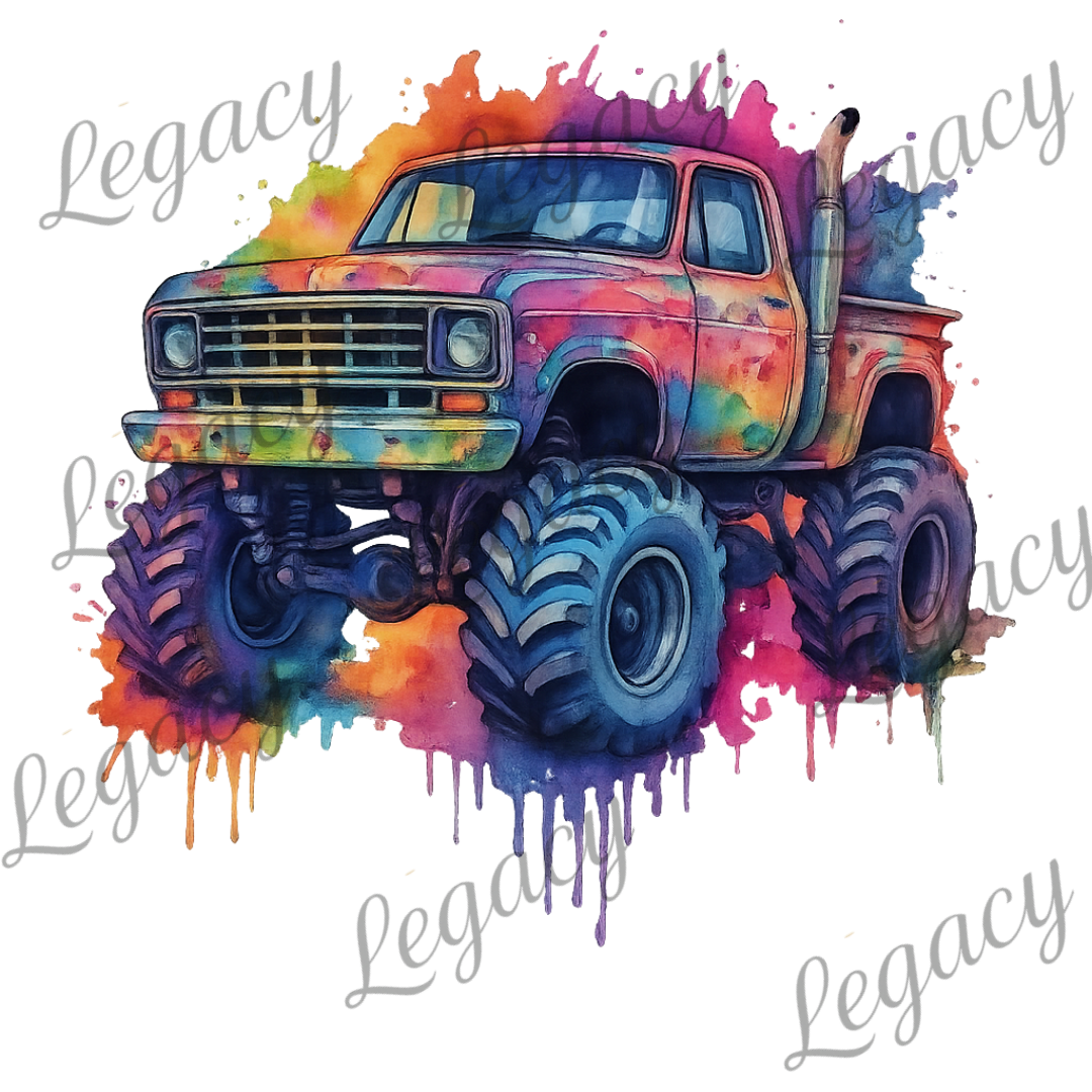 Monster Truck-Kinder Sweatshirt-Hochwertiger DTF Print - Adi-Alex-Legacy
