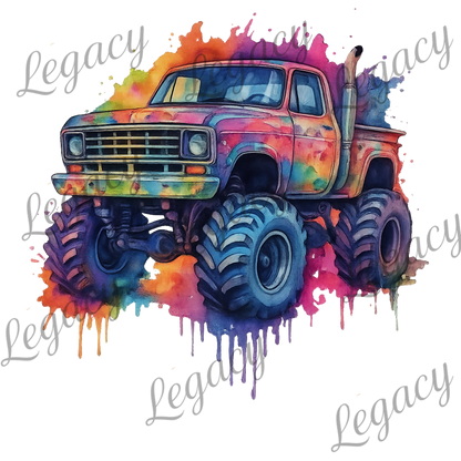Monster Truck-Kinder Sweatshirt-Hochwertiger DTF Print - Adi-Alex-Legacy