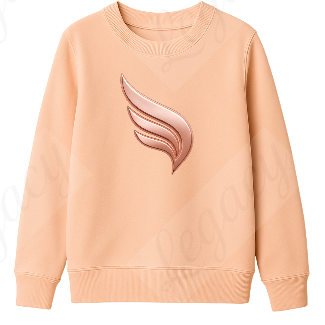 Metalic Rose Gold Legacy Sweatshirt Creamy Rosa -Hochwertiger DTF Print/Weiche Baumwolle - Adi-Alex-Legacy