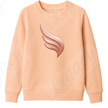 Metalic Rose Gold Legacy Sweatshirt Creamy Rosa -Hochwertiger DTF Print/Weiche Baumwolle - Adi-Alex-Legacy