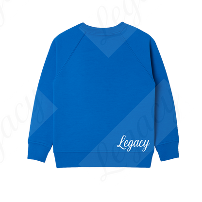 Power Legacy Blau -Kinder Sweatshirt-Hochwertiger DTF Print/Weiche Baumwolle - Adi-Alex-Legacy