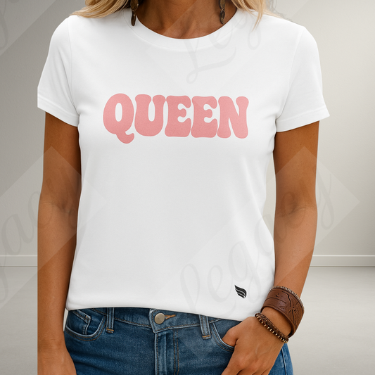 Queen. Damen T-Shirt Puff Edition/Nachhaltige Baumwolle - Adi-Alex-Legacy