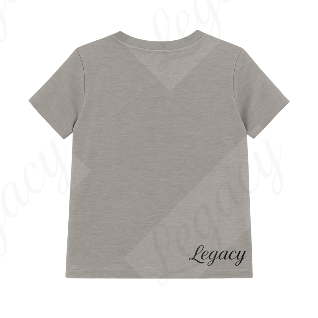 Set Kinder Sweatshirt Grau+T-Butterfly Legacy-Kinder Sweatshirt-Hochwertiger DTF Print/Weiche Baumwolle - Adi-Alex-Legacy