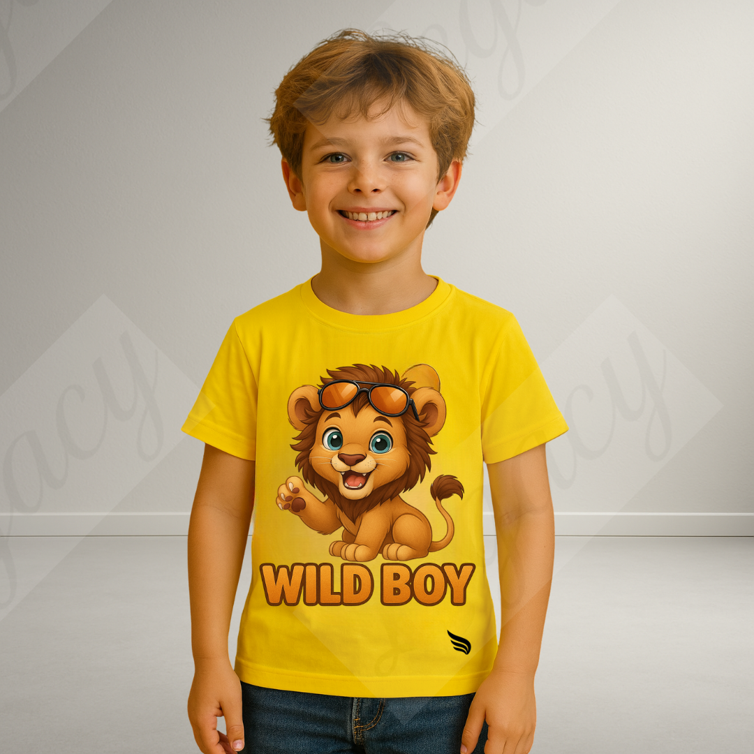 Wild Boy-Kinder T-Shirt-Hochwertiger DTF Print/Größen 86-128 - Adi-Alex-Legacy