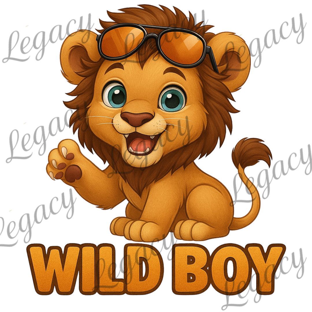 Wild Boy-Kinder T-Shirt-Hochwertiger DTF Print/Größen 86-128 - Adi-Alex-Legacy