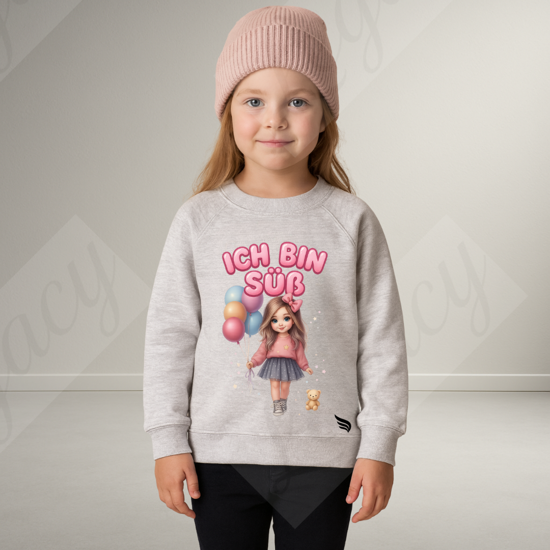 Ich bin Süß -Kinder Sweatshirt-Hochwertiger DTF Print/Weiche Baumwolle - Adi-Alex-Legacy
