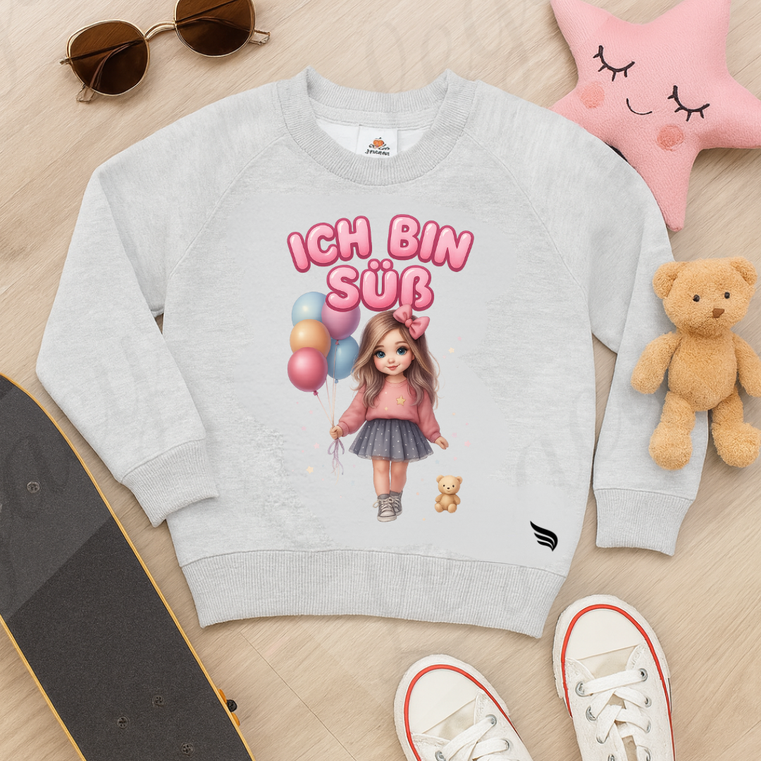 Ich bin Süß -Kinder Sweatshirt-Hochwertiger DTF Print/Weiche Baumwolle - Adi-Alex-Legacy
