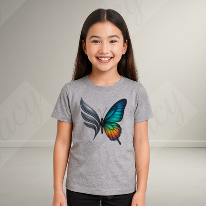 Set Kinder Sweatshirt Grau+T-Butterfly Legacy-Kinder Sweatshirt-Hochwertiger DTF Print/Weiche Baumwolle - Adi-Alex-Legacy